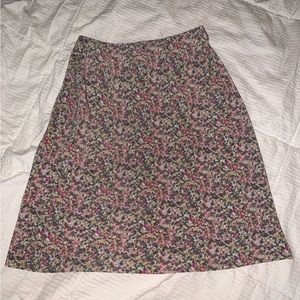 Pink floral skirt